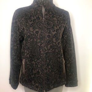 Rafael Sport Paisley Floral Full Zip Jacket Size L